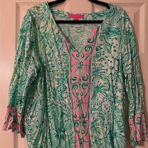 Lilly Pulitzer Pink and Green tunic